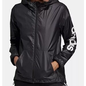 adidas Women’s Black Hooded Windbreaker Jacket